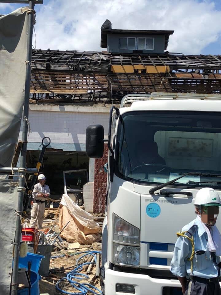 sennarionsen kaitaigenba 千成温泉解体現場